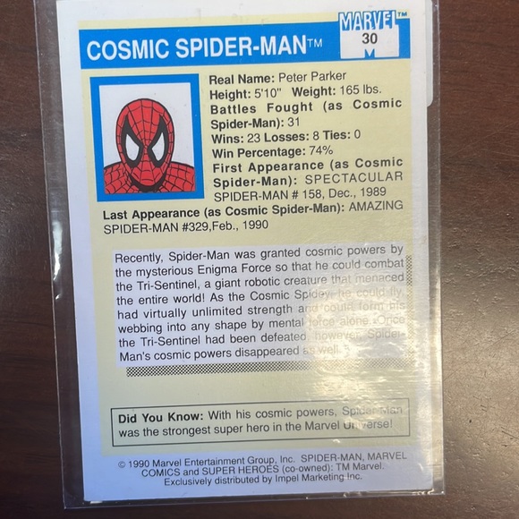1990 Marvel Spider-Man - Picture 2 of 2